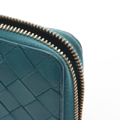 イントレチャート ラウンドファスナー長財布 レザー グリーン ボッテガヴェネタ 財布・小物 BOTTEGA VENETA