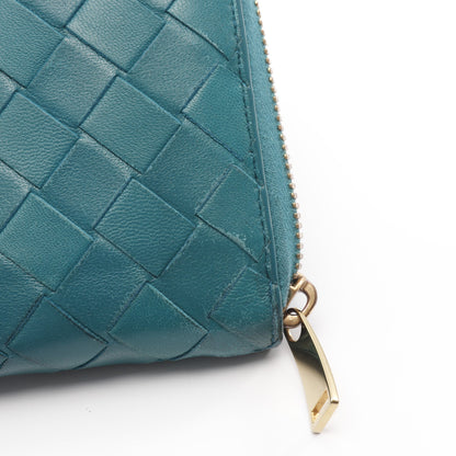 イントレチャート ラウンドファスナー長財布 レザー グリーン ボッテガヴェネタ 財布・小物 BOTTEGA VENETA