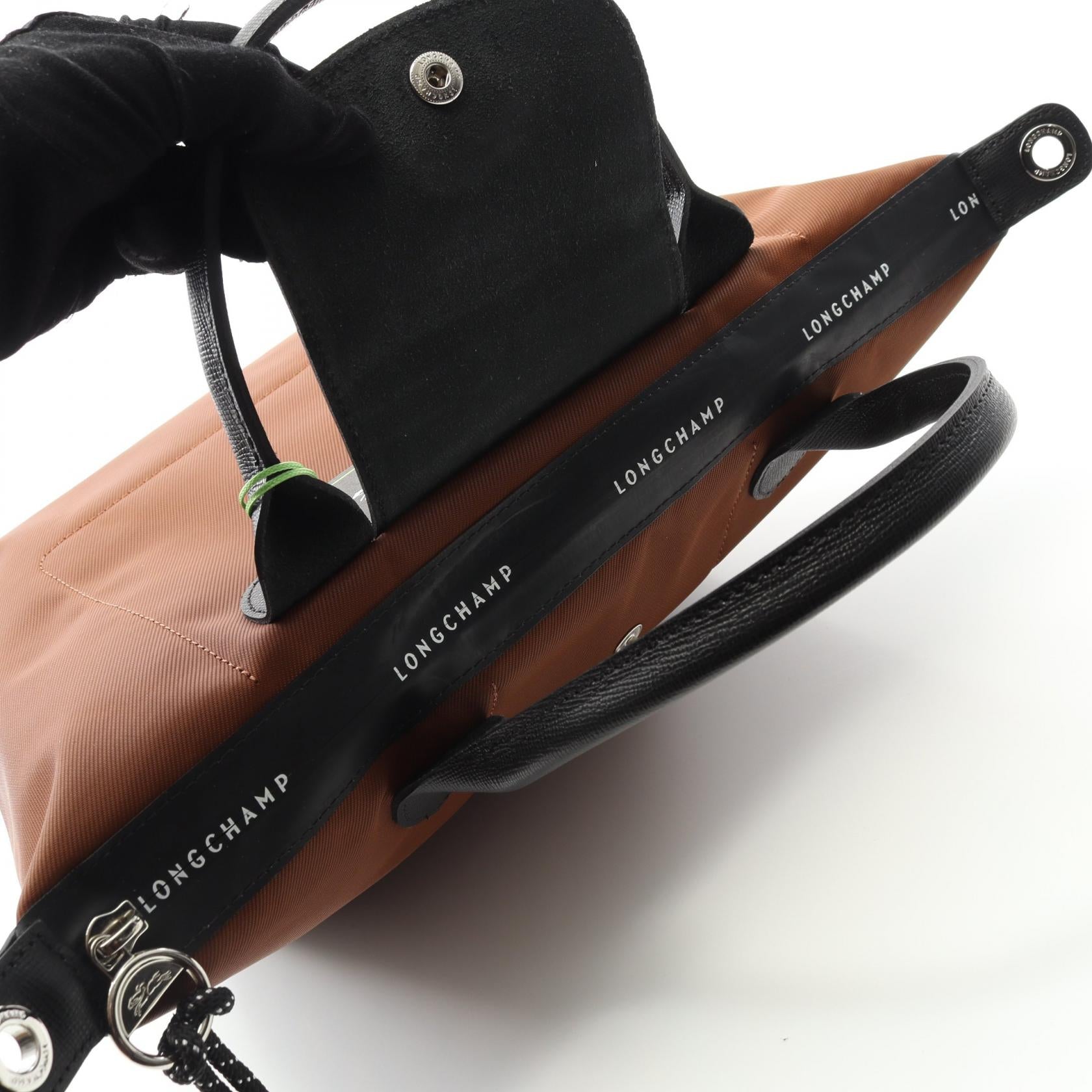 ロンシャン ル・プリアージュ キャンバス レザー ハンドバッグ ル プリアージュ エナジー S トップハンドル ハンドバッグ