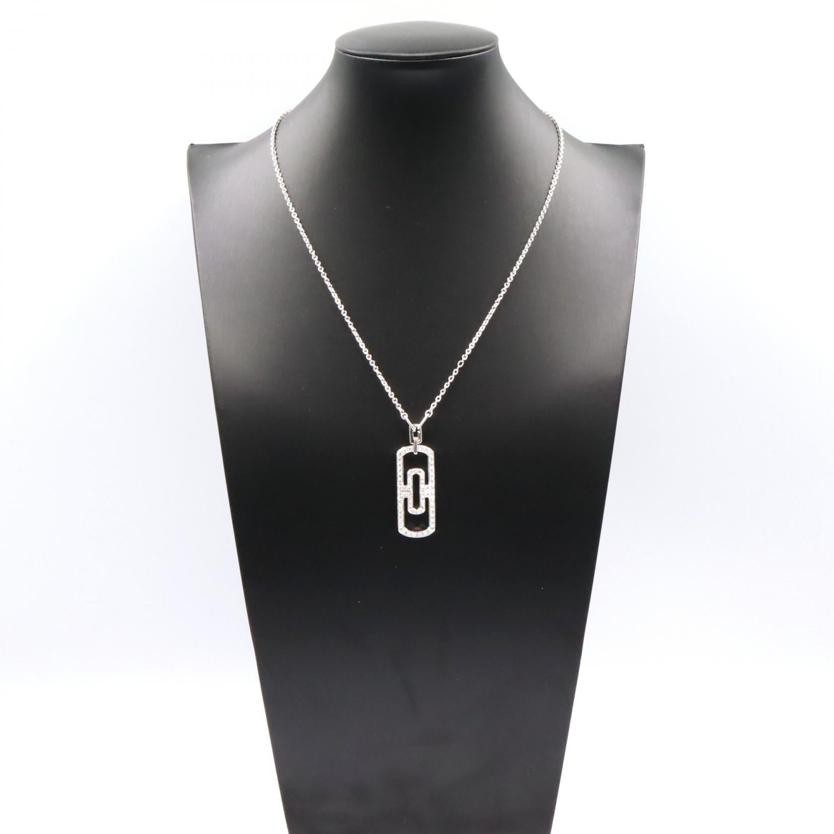 パレンテシ ダイヤネックレス ネックレス K18WG ダイヤモンド ホワイトゴールド クリア ブルガリ アクセサリー BVLGARI
