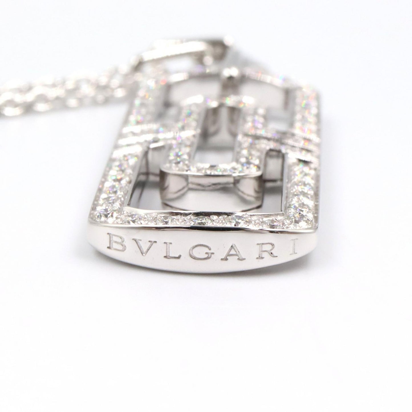 パレンテシ ダイヤネックレス ネックレス K18WG ダイヤモンド ホワイトゴールド クリア ブルガリ アクセサリー BVLGARI