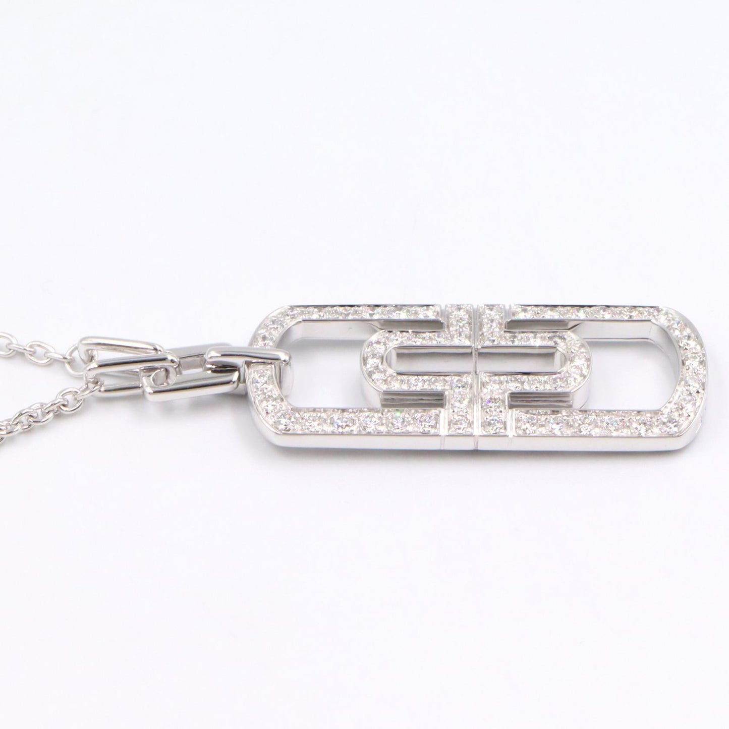 パレンテシ ダイヤネックレス ネックレス K18WG ダイヤモンド ホワイトゴールド クリア ブルガリ アクセサリー BVLGARI