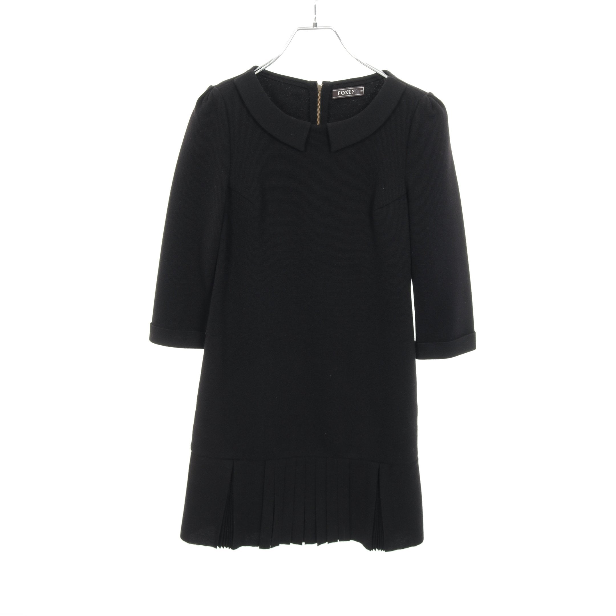 Sランク FOXEY ニットドレス ワンピース シエナ 42 ボルドー ウール