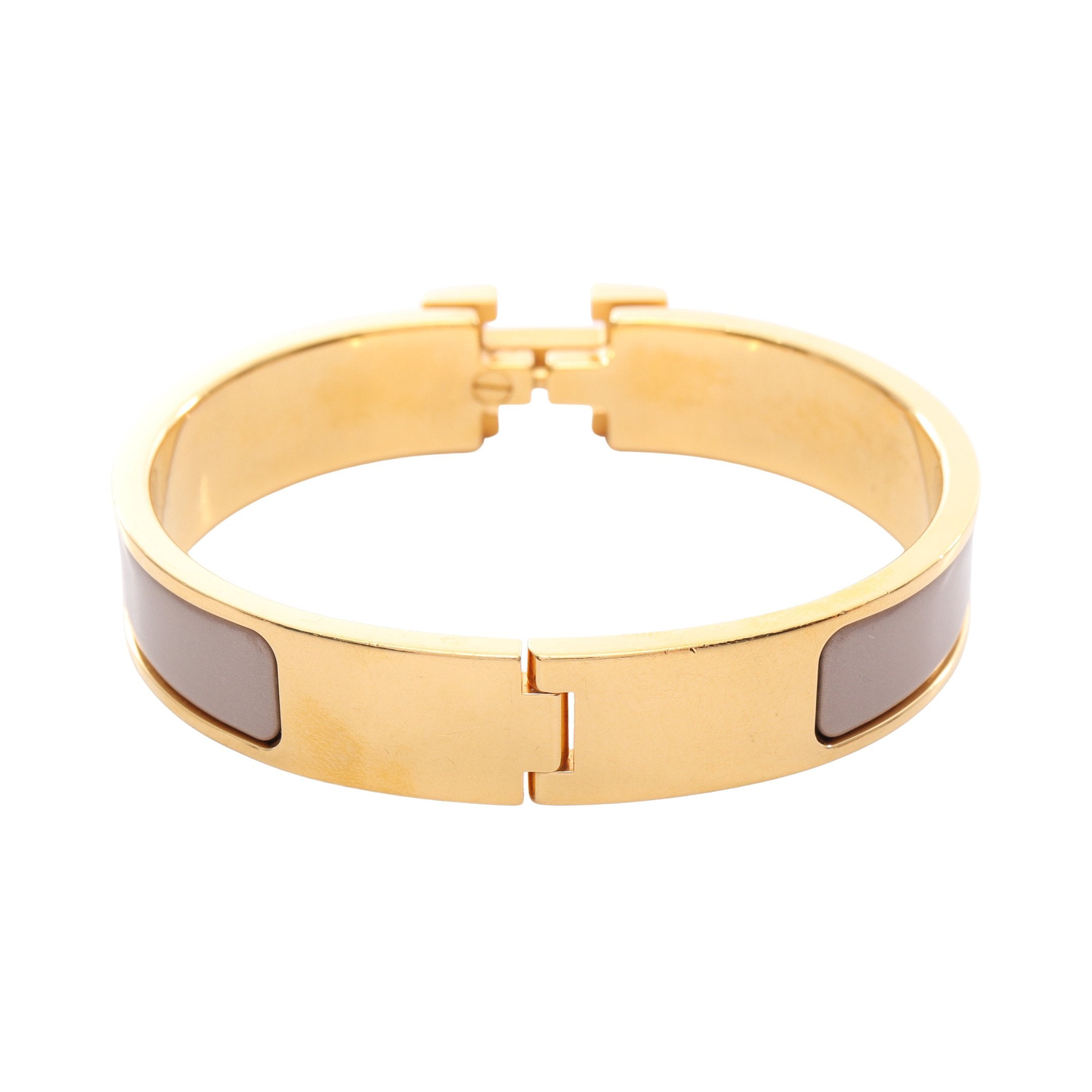 エルメス HERMES クリックH マロングラッセ ゴールド バングル クリックH PM マロングラッセ バングル GP エナメル ゴールド ベージュ