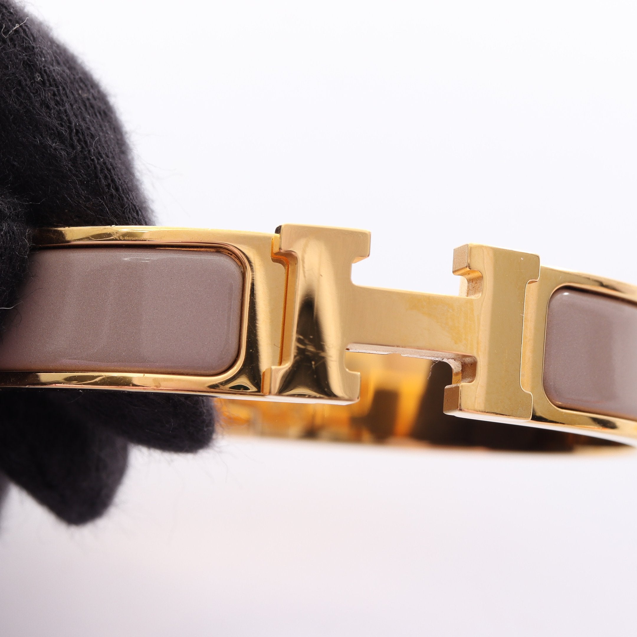 【正規品】エルメス クリックH バングル マロン・グラッセ HERMES エルメス ブレスレット クリックH サイズGM マロン