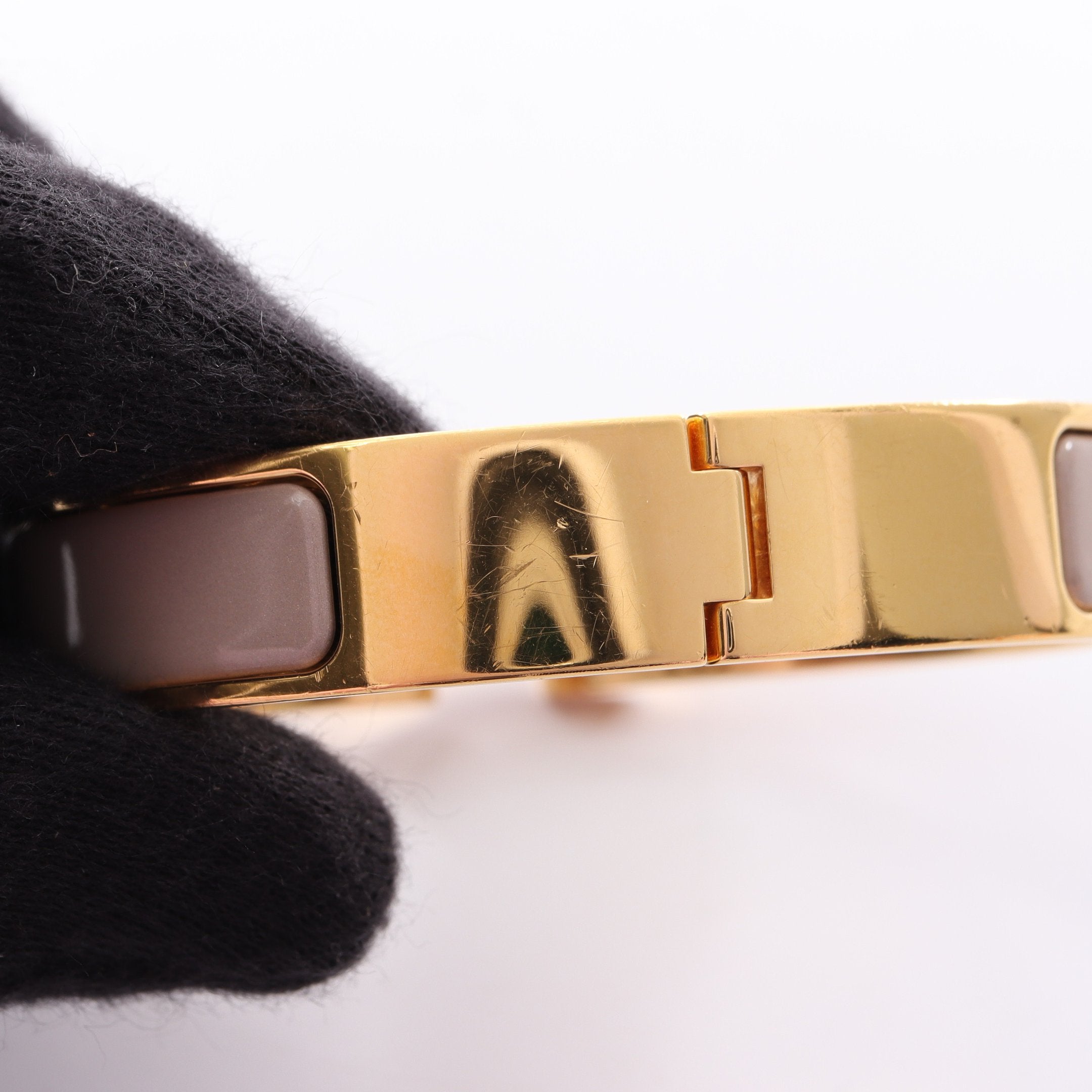 クリックH PM マロングラッセ バングル GP エナメル ゴールド