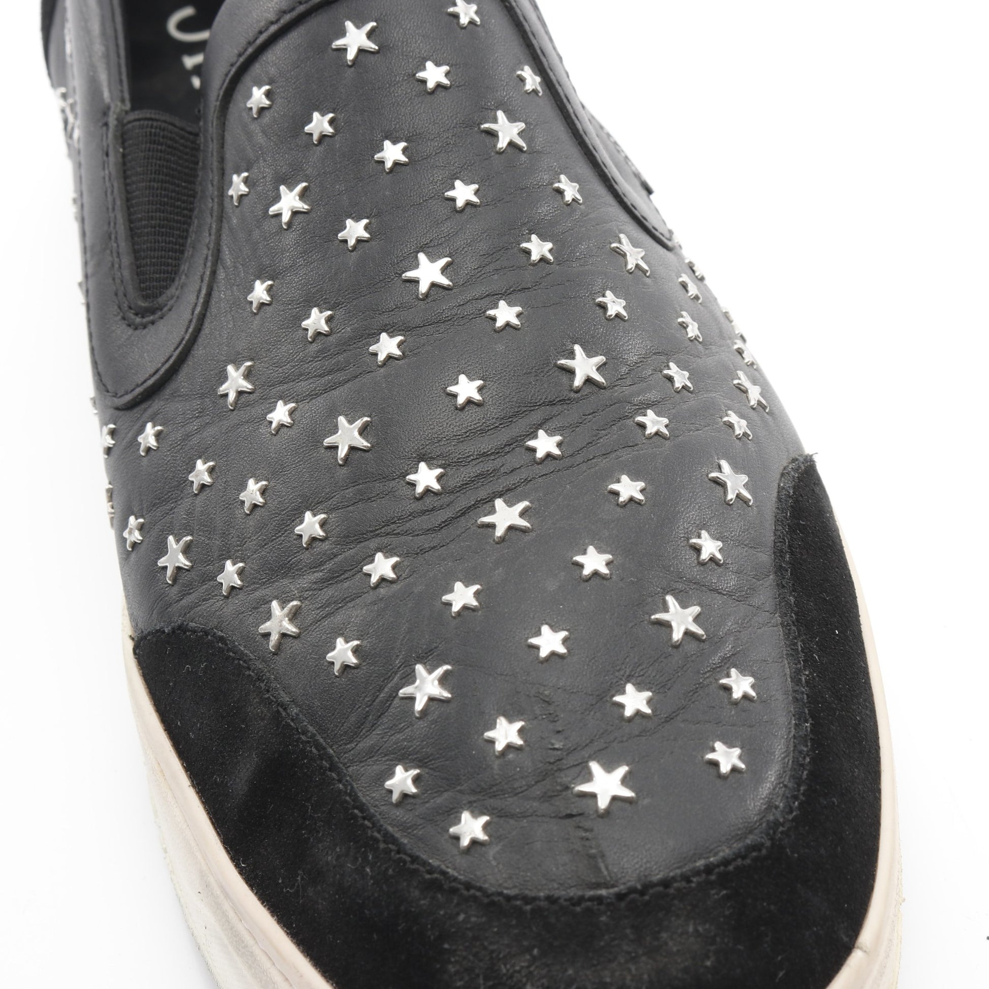 スリッポン レザー スエード ブラック スタースタッズ ジミーチュウ シューズ JIMMY CHOO