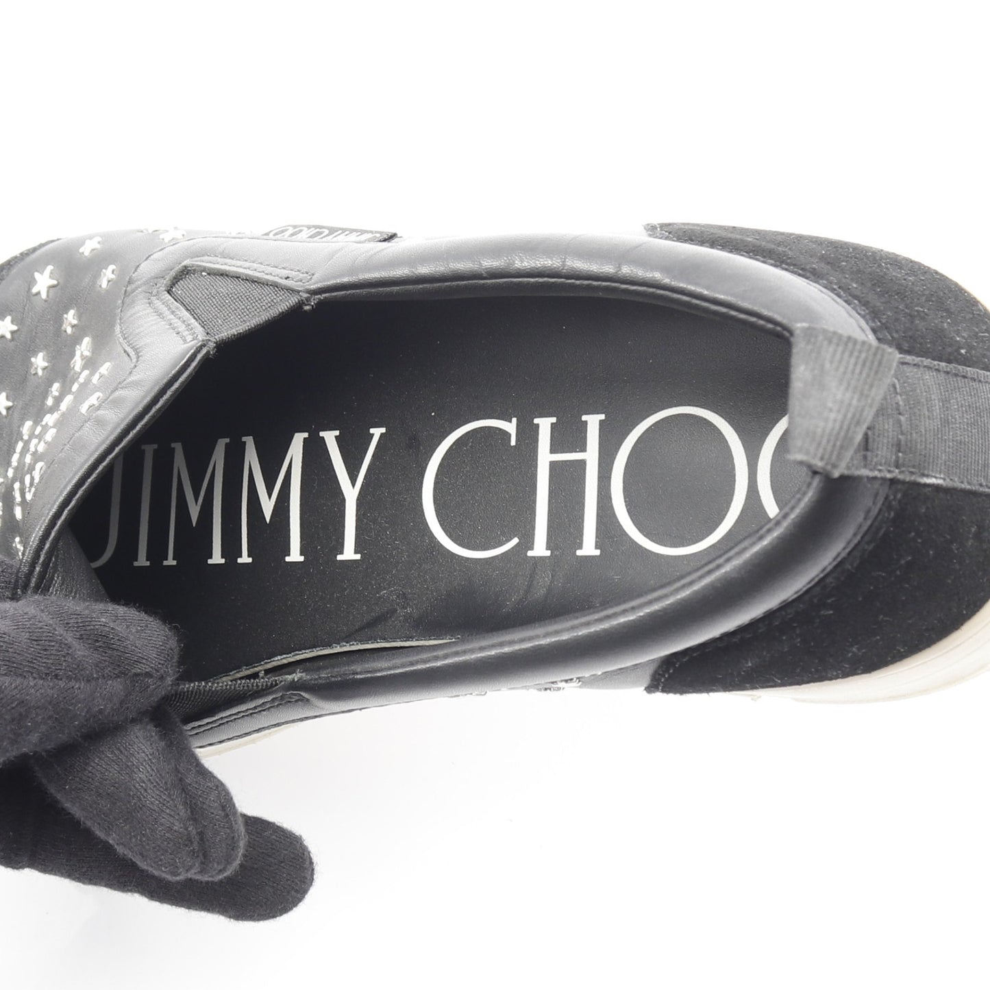 スリッポン レザー スエード ブラック スタースタッズ ジミーチュウ シューズ JIMMY CHOO