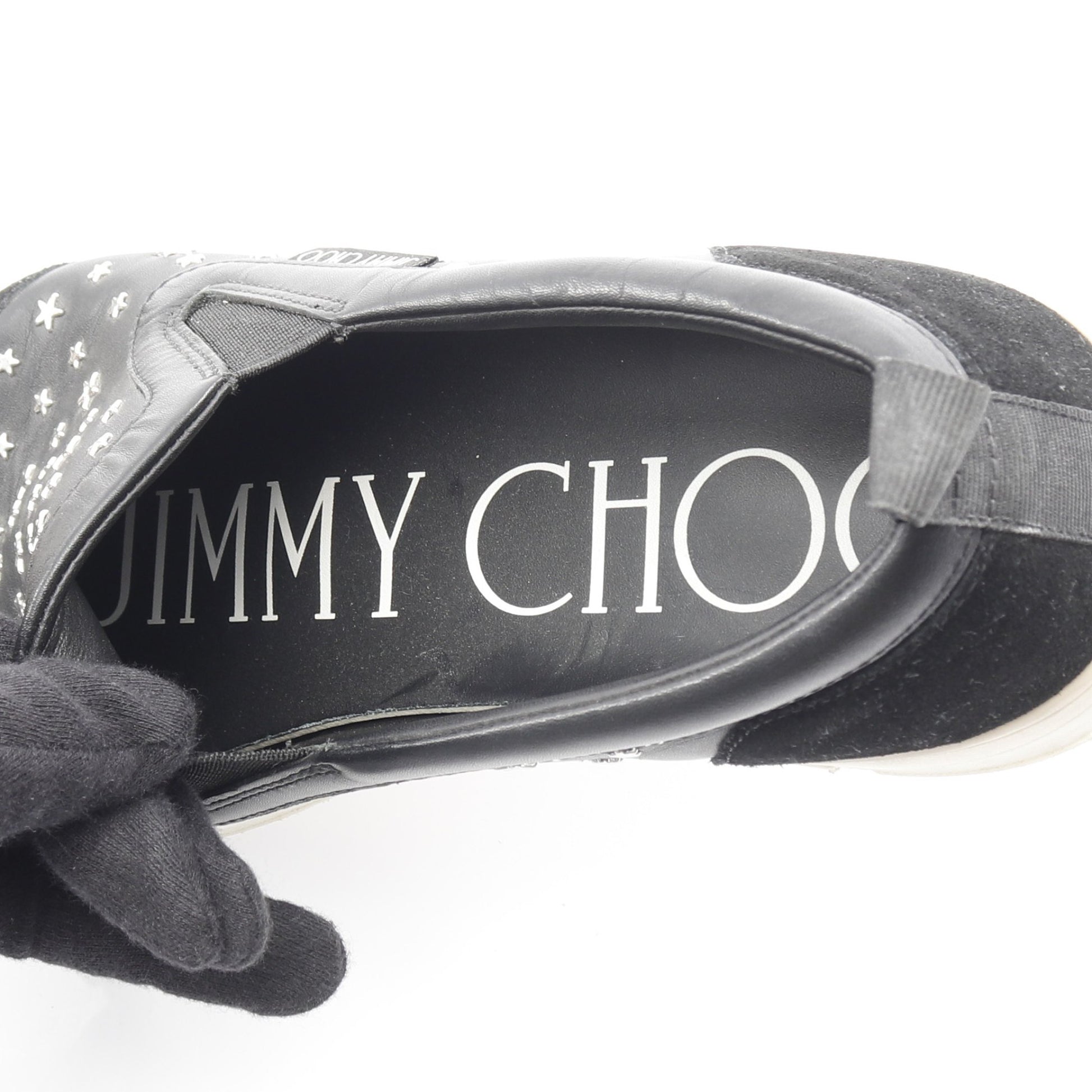 スリッポン レザー スエード ブラック スタースタッズ ジミーチュウ シューズ JIMMY CHOO