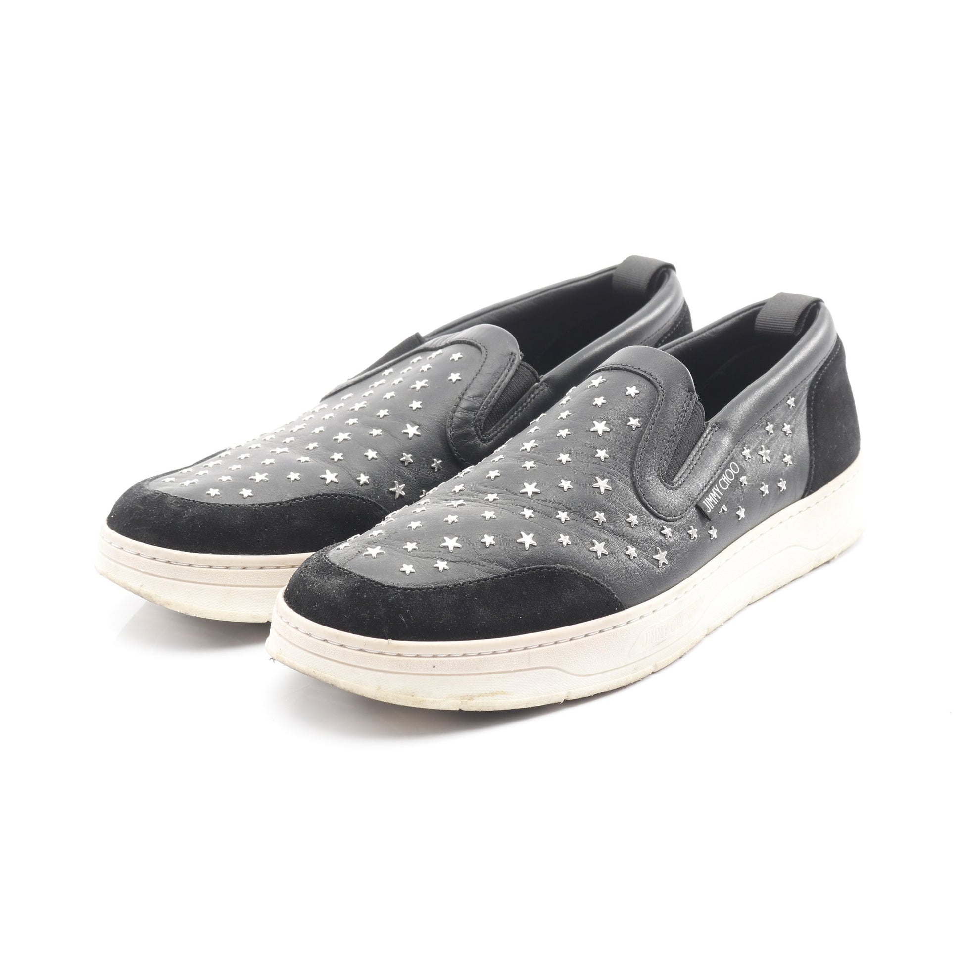スリッポン レザー スエード ブラック スタースタッズ ジミーチュウ シューズ JIMMY CHOO