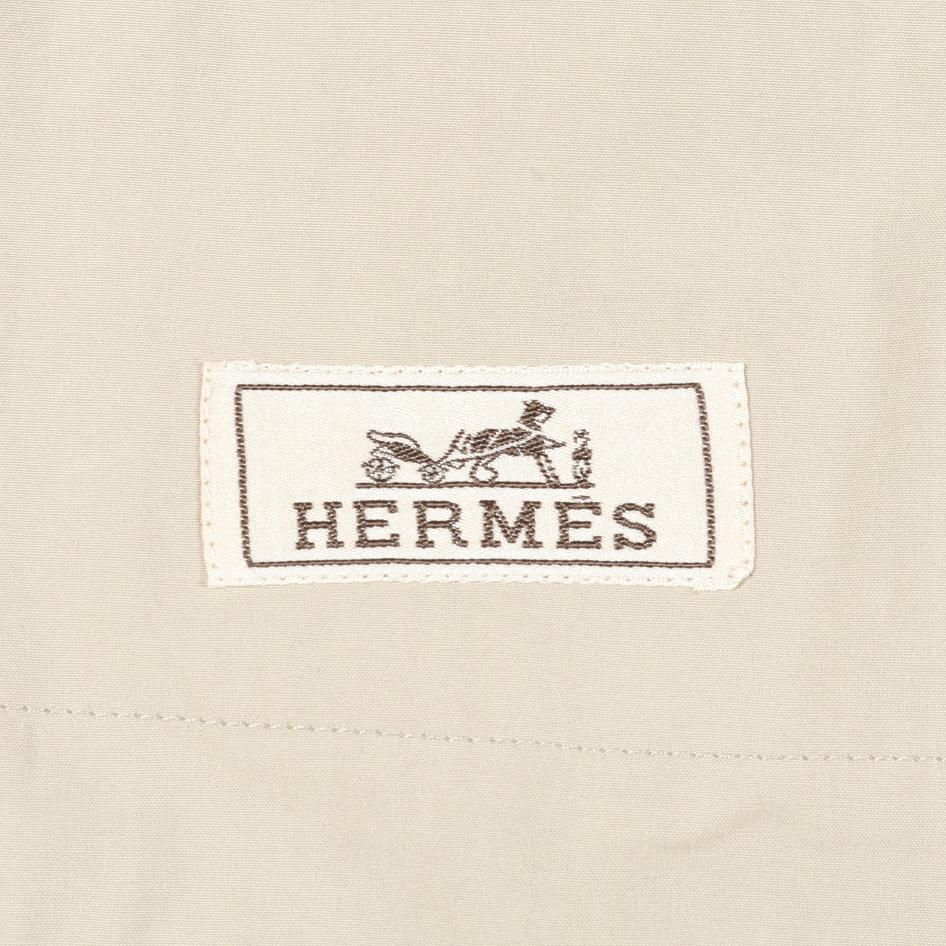 セリエボタン ステンカラーコート チェック ウール ベージュ マルチカラー エルメス アウター HERMES