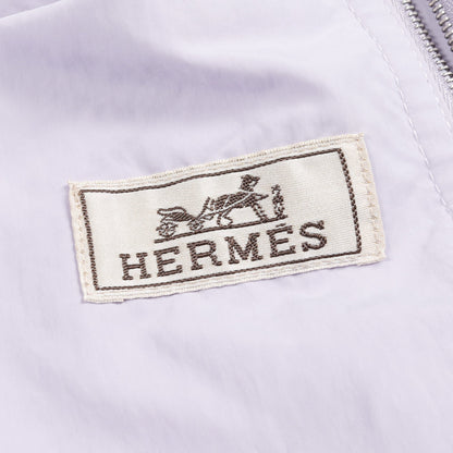 セリエボタン スプリングコート ナイロン ライトパープル エルメス アウター HERMES
