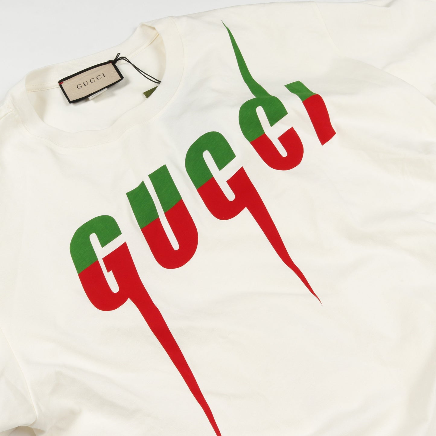 ブレード Tシャツ カットソー クルーネック 半袖 コットン アイボリー グリーン レッド グッチ トップス GUCCI