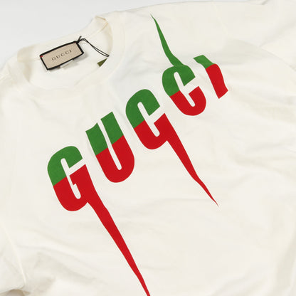 ブレード Tシャツ カットソー クルーネック 半袖 コットン アイボリー グリーン レッド グッチ トップス GUCCI