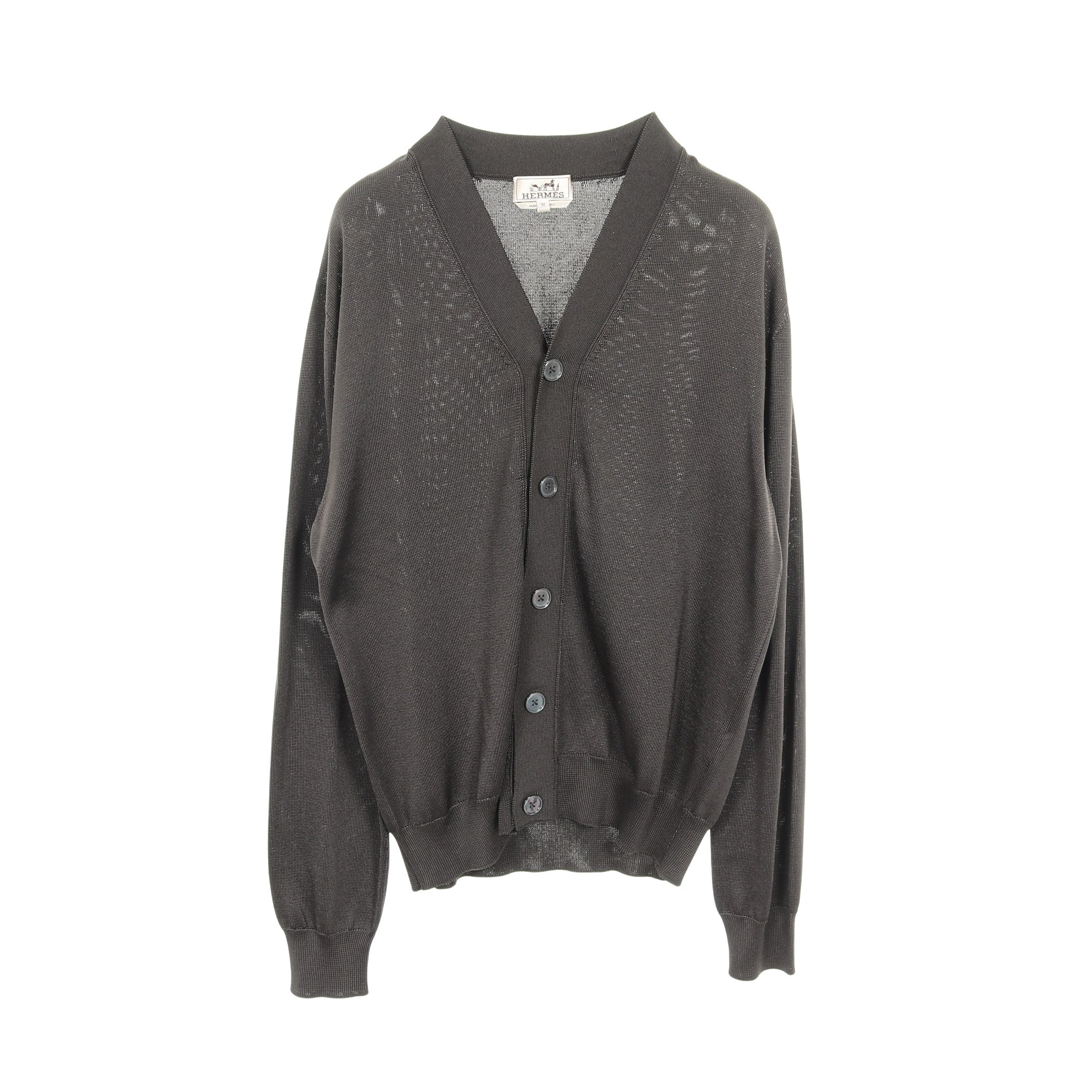 近年タグ✨HERMES エルメス✨カーディガン ホワイトグレー セリエボタン36 2025年春夏 HERMES エルメス カーディガン セリエボタン