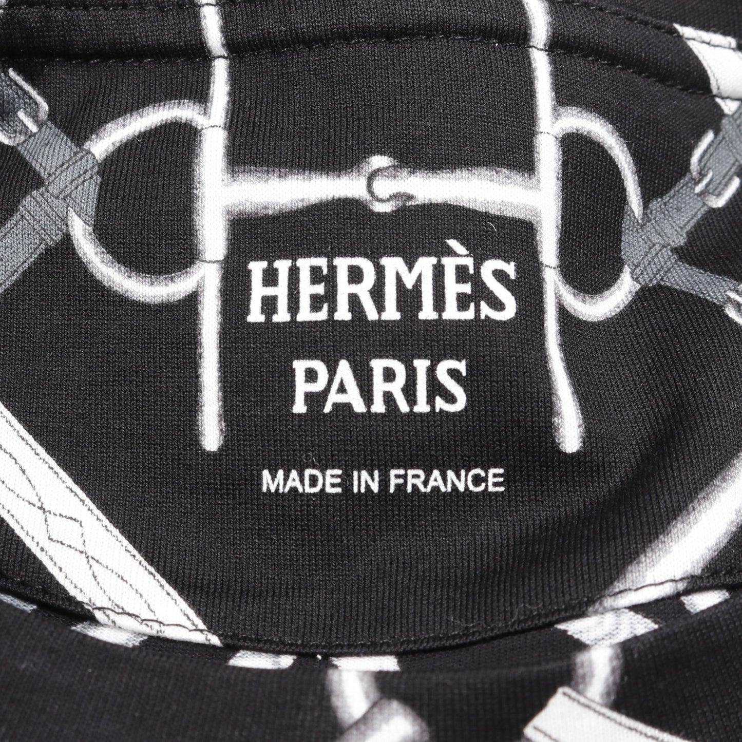 PARCOURS SANS FAUTE Tシャツ ワンピース コットン ブラック グレー エルメス ワンピース HERMES