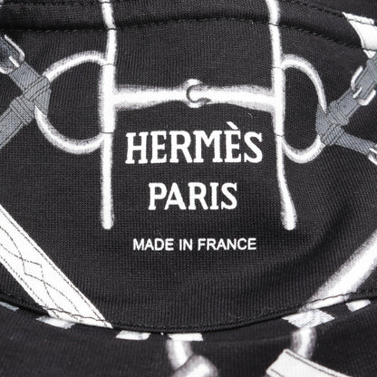 PARCOURS SANS FAUTE Tシャツ ワンピース コットン ブラック グレー エルメス ワンピース HERMES