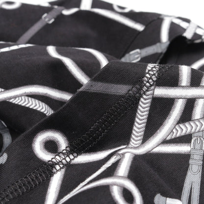 PARCOURS SANS FAUTE Tシャツ ワンピース コットン ブラック グレー エルメス ワンピース HERMES