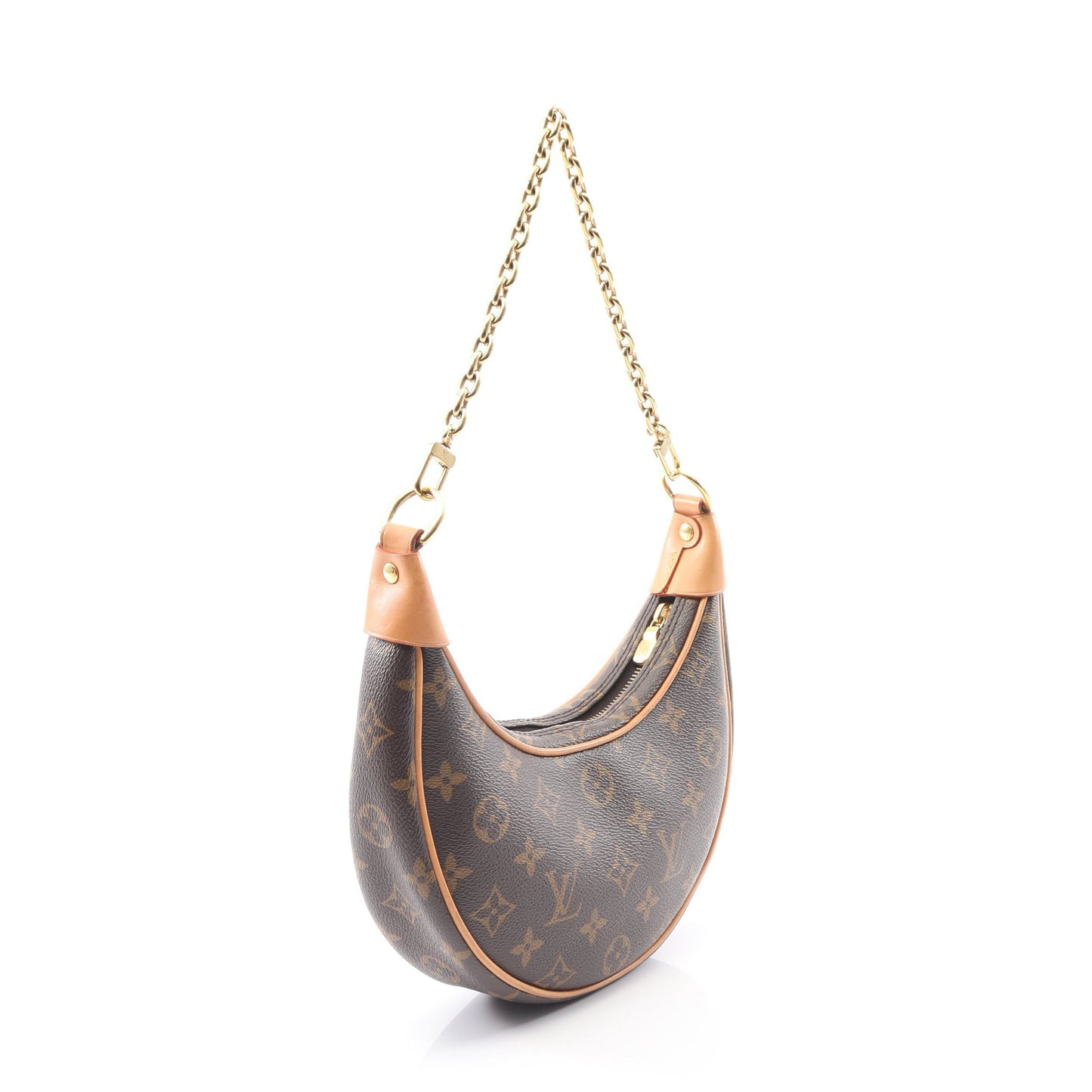ループ モノグラム ショルダーバッグ PVC レザー ブラウン 2WAY ルイヴィトン バッグ LOUIS VUITTON