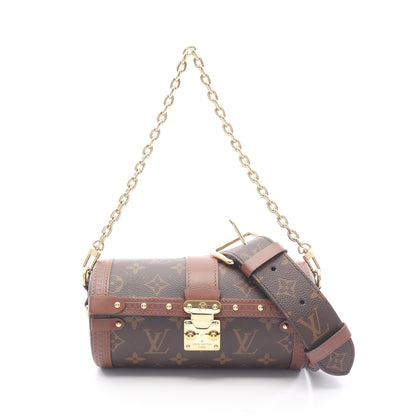 パピヨン トランク モノグラム ショルダーバッグ PVC レザー ブラウン 2WAY ルイヴィトン バッグ LOUIS VUITTON