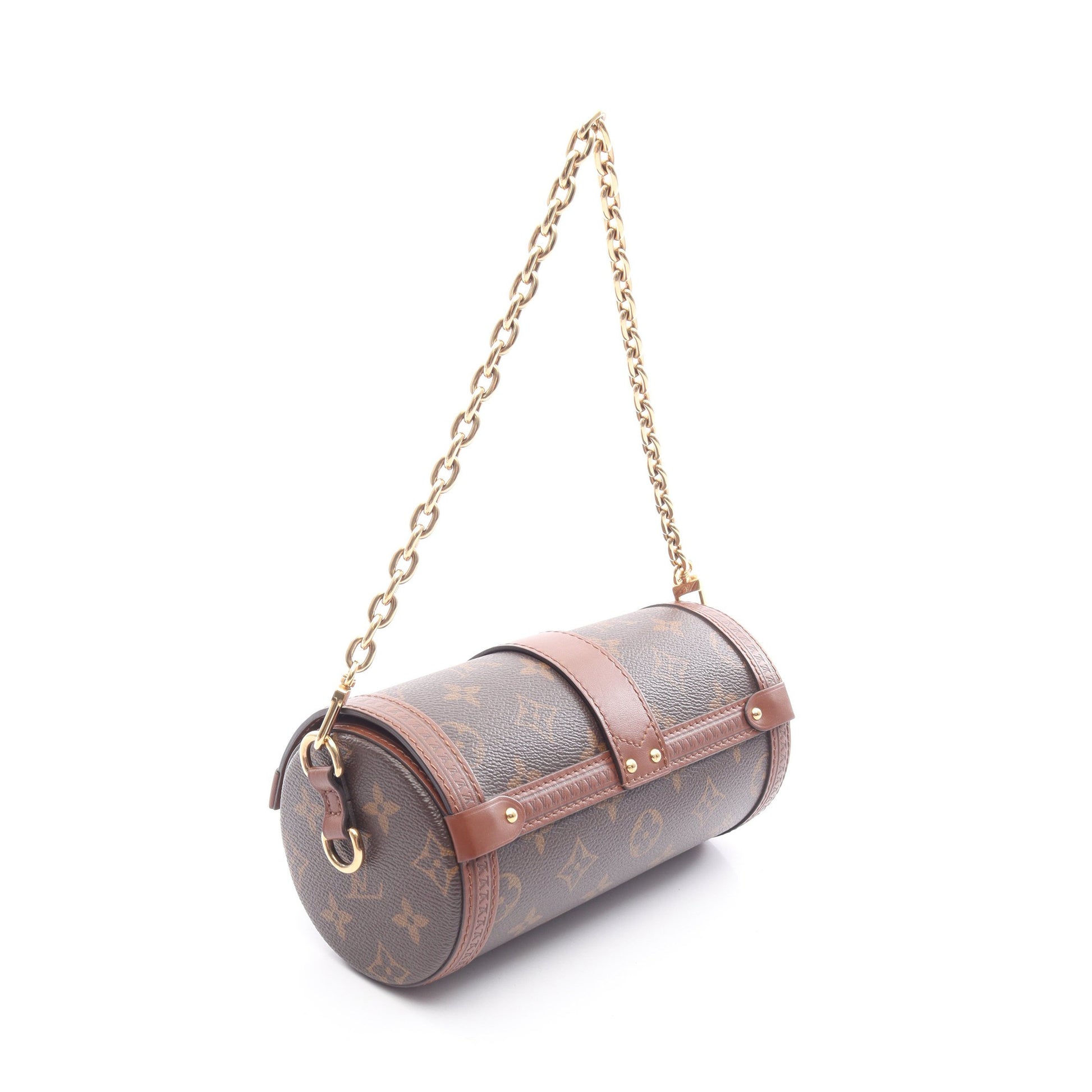 パピヨン トランク モノグラム ショルダーバッグ PVC レザー ブラウン 2WAY ルイヴィトン バッグ LOUIS VUITTON