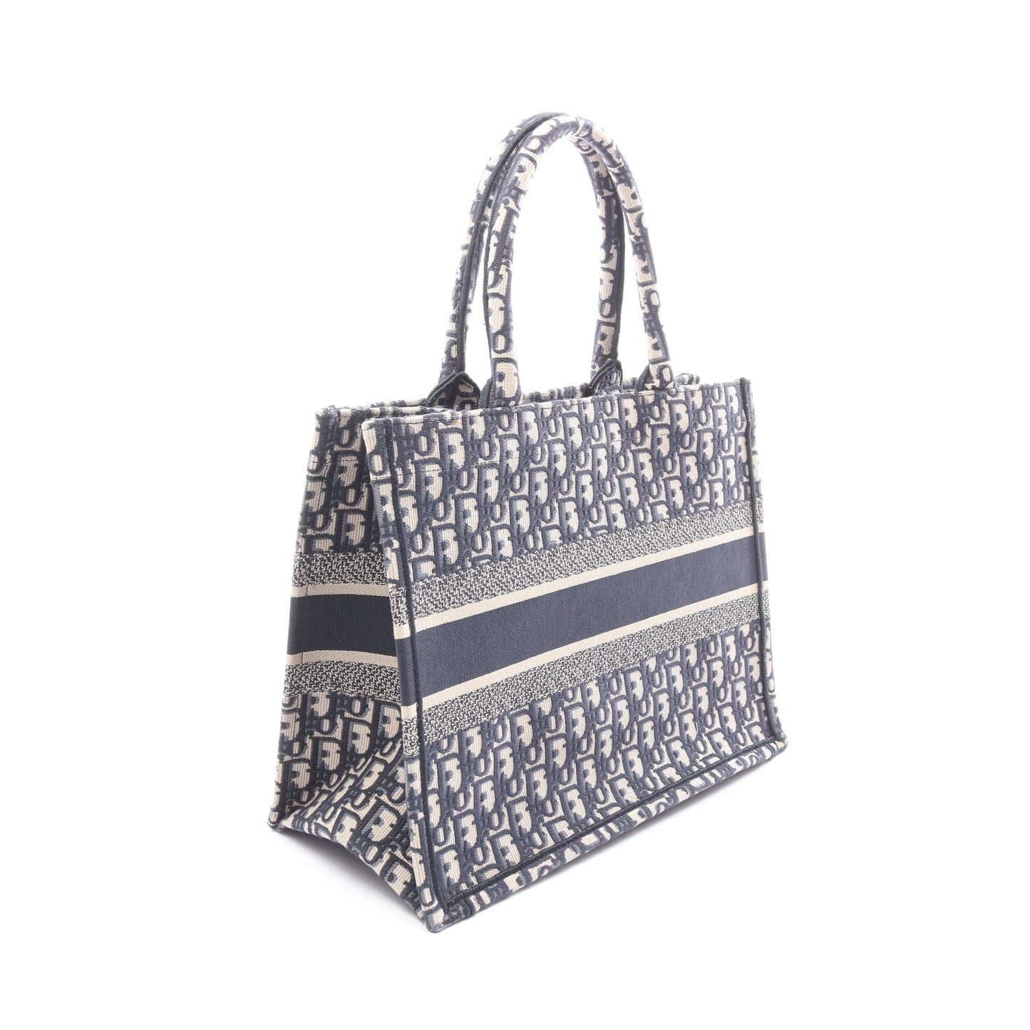 BOOK TOTE ブックトート ミディアム ハンドバッグ トートバッグ キャンバス ネイビー アイボリー クリスチャンディオール バッグ Christian Dior