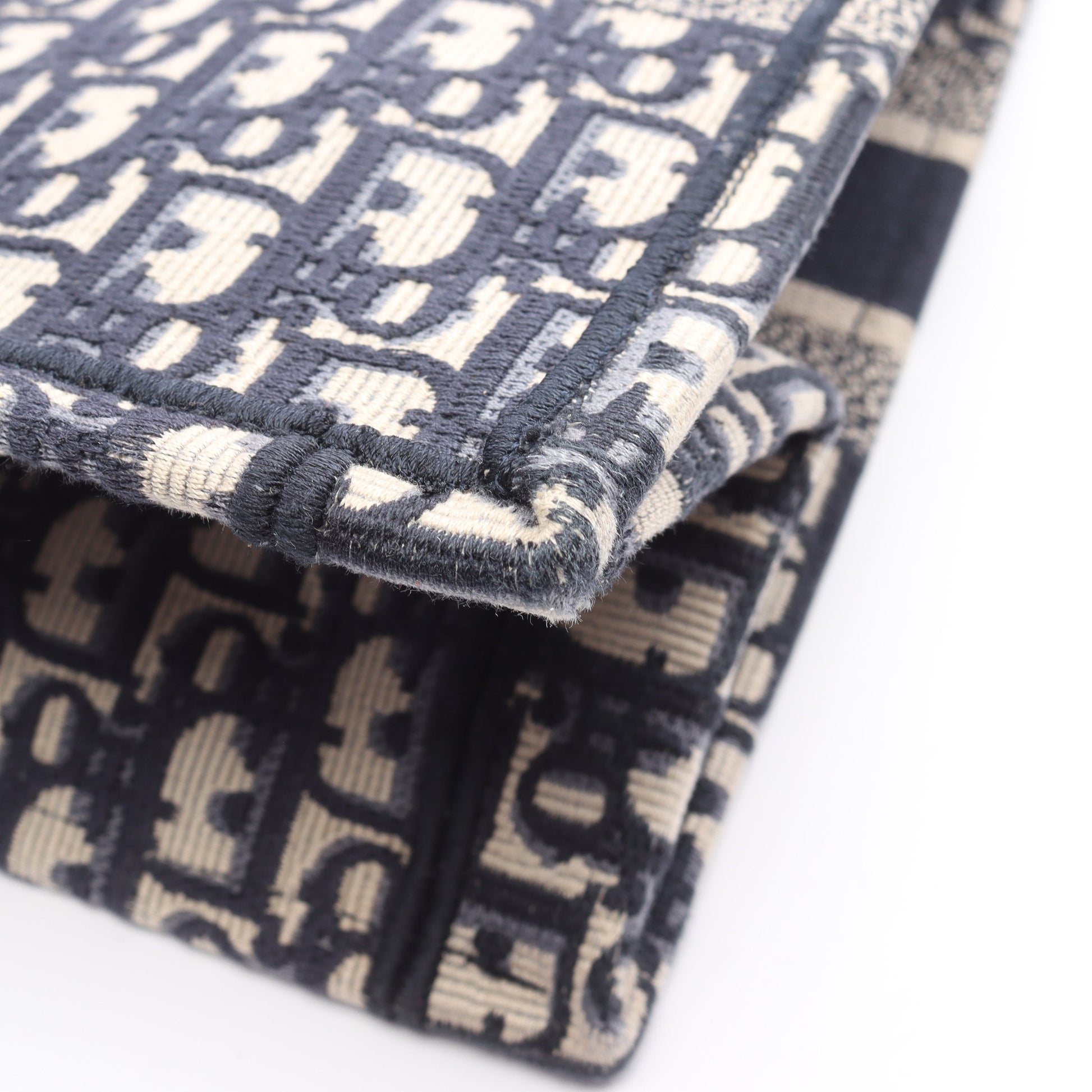 BOOK TOTE ブックトート ミディアム ハンドバッグ トートバッグ キャンバス ネイビー アイボリー クリスチャンディオール バッグ Christian Dior