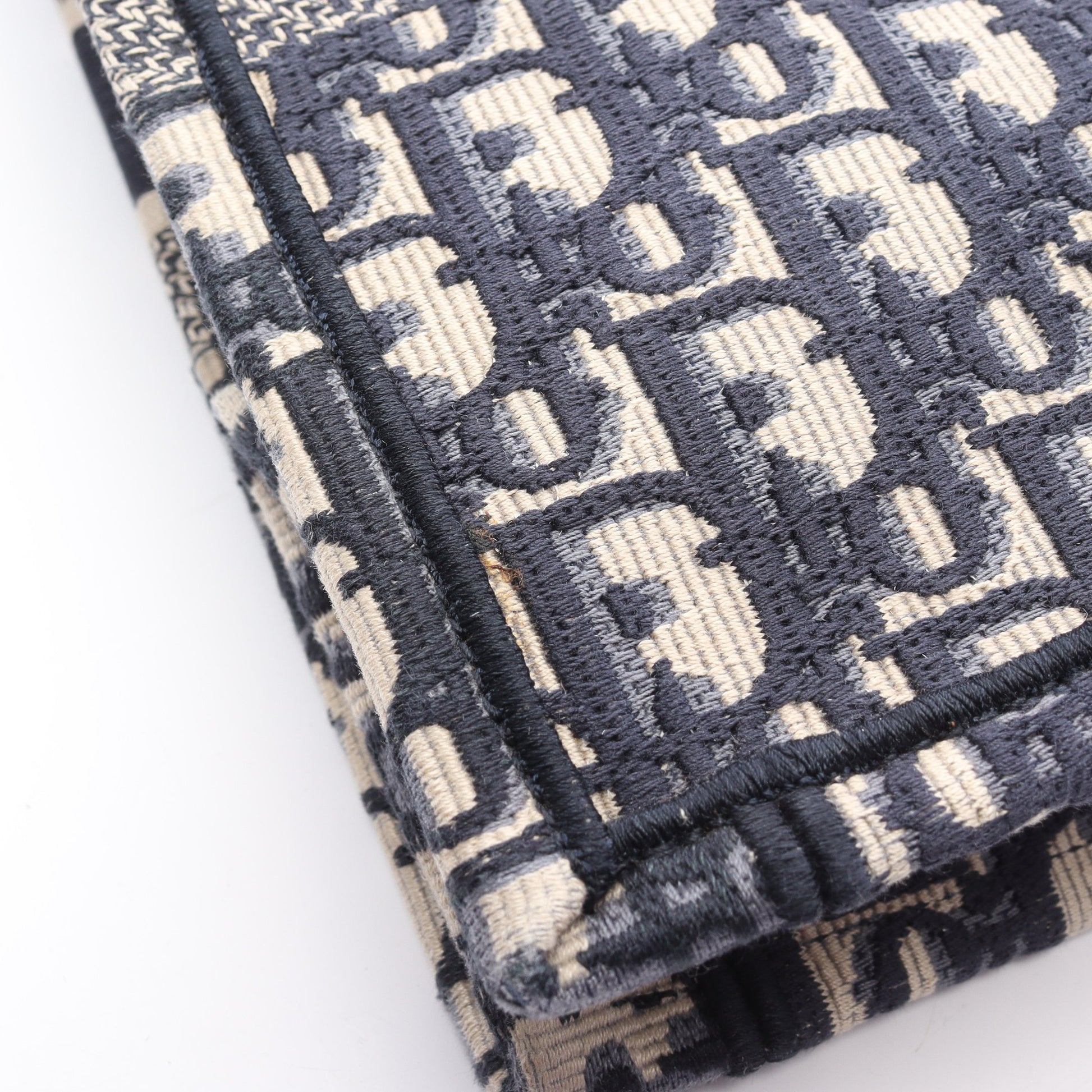 BOOK TOTE ブックトート ミディアム ハンドバッグ トートバッグ キャンバス ネイビー アイボリー クリスチャンディオール バッグ Christian Dior