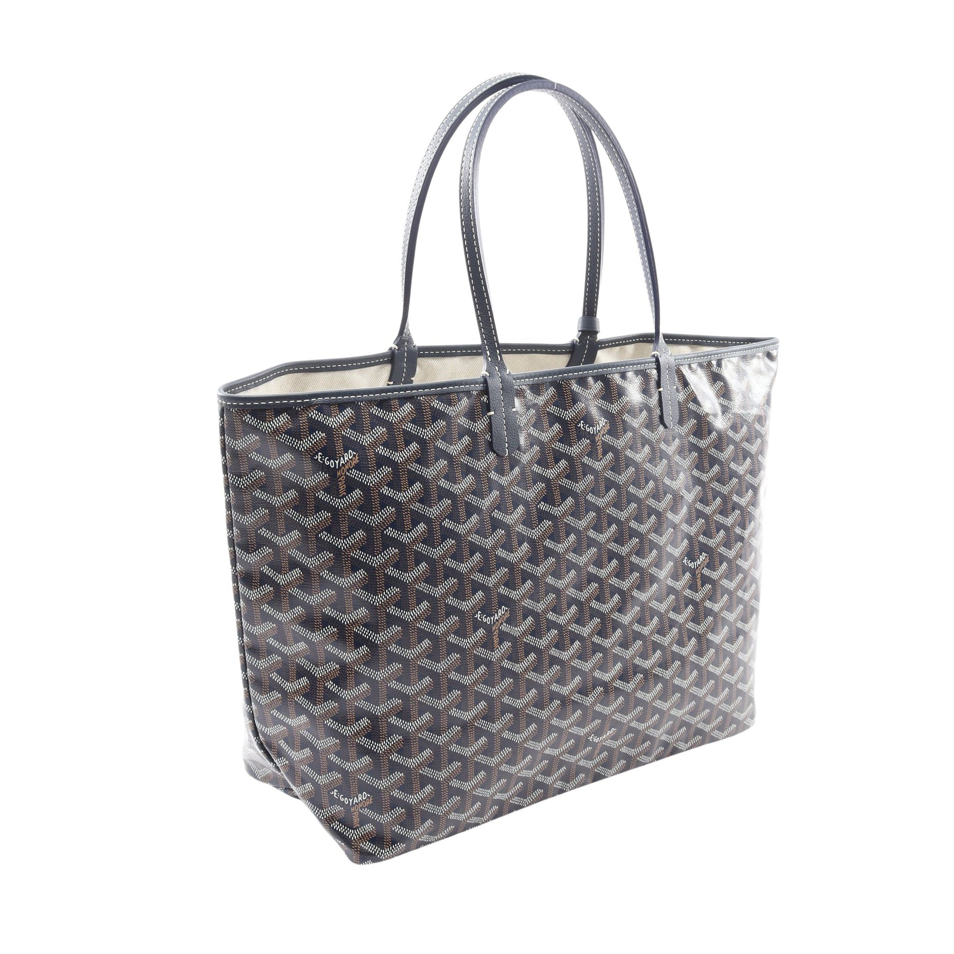 サンルイPM ハンドバッグ トートバッグ コーティングキャンバス レザー ネイビー マルチカラー ゴヤール バッグ GOYARD