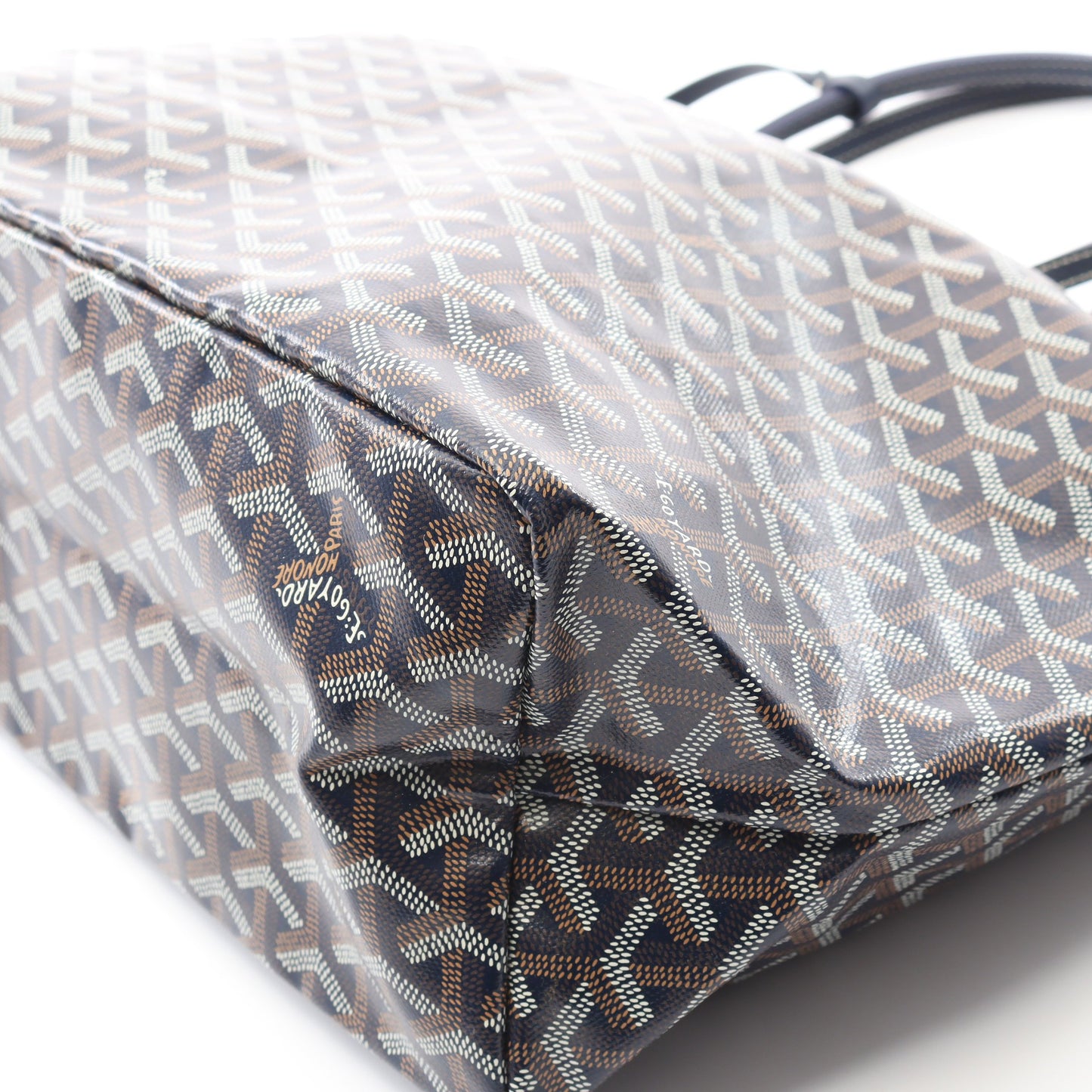 サンルイPM ハンドバッグ トートバッグ コーティングキャンバス レザー ネイビー マルチカラー ゴヤール バッグ GOYARD