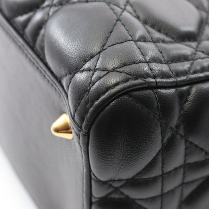LADY DIOR レディディオール カナージュ ハンドバッグ レザー ブラック 2WAY クリスチャンディオール バッグ Christian Dior