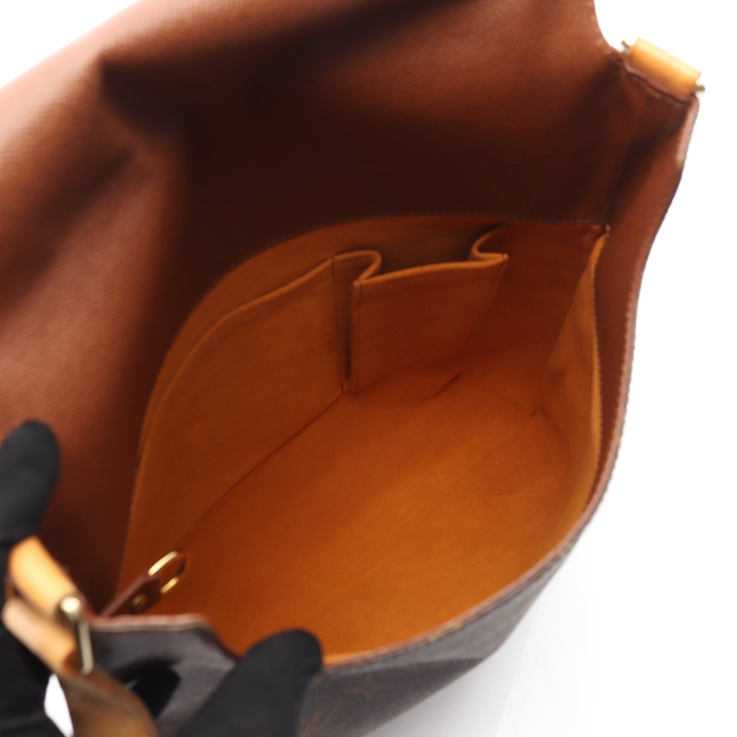 ミュゼット モノグラム ショルダーバッグ PVC レザー ブラウン ルイヴィトン バッグ LOUIS VUITTON
