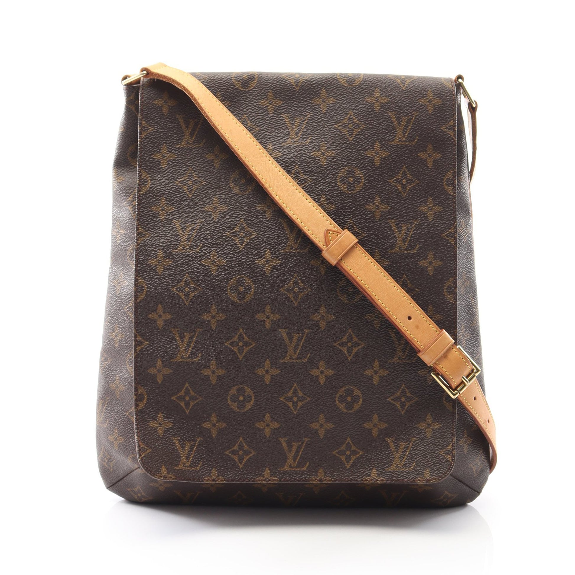 ミュゼット モノグラム ショルダーバッグ PVC レザー ブラウン ルイヴィトン バッグ LOUIS VUITTON
