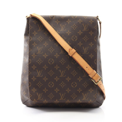 ミュゼット モノグラム ショルダーバッグ PVC レザー ブラウン ルイヴィトン バッグ LOUIS VUITTON