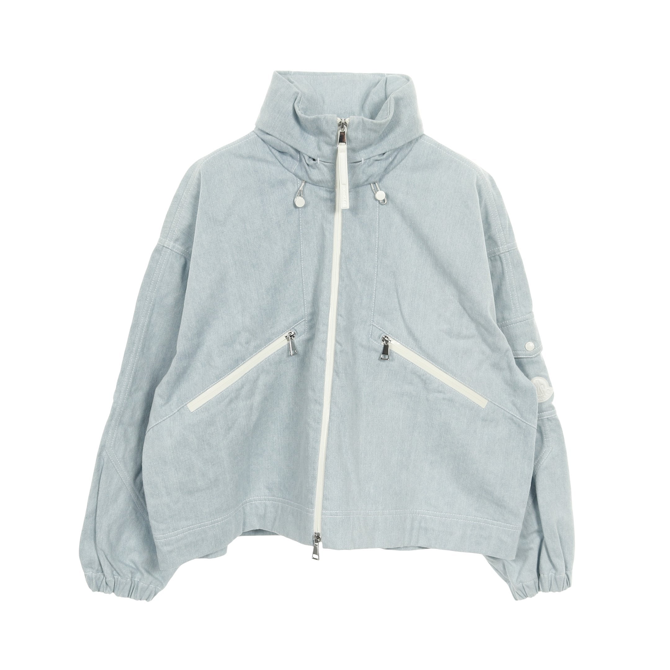SEVERAU ジップアップ デニムジャケット コットン ライトブルー