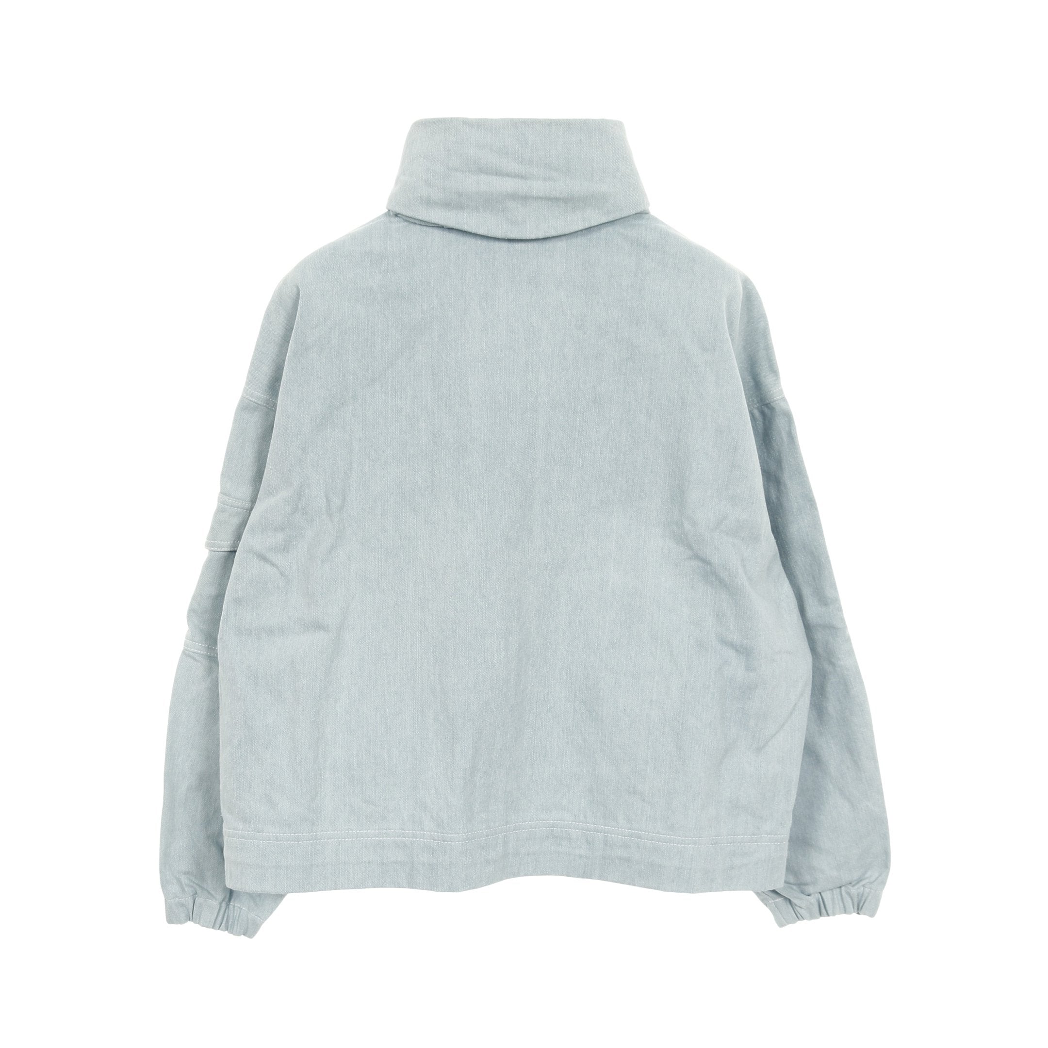 SEVERAU ジップアップ デニムジャケット コットン ライトブルー