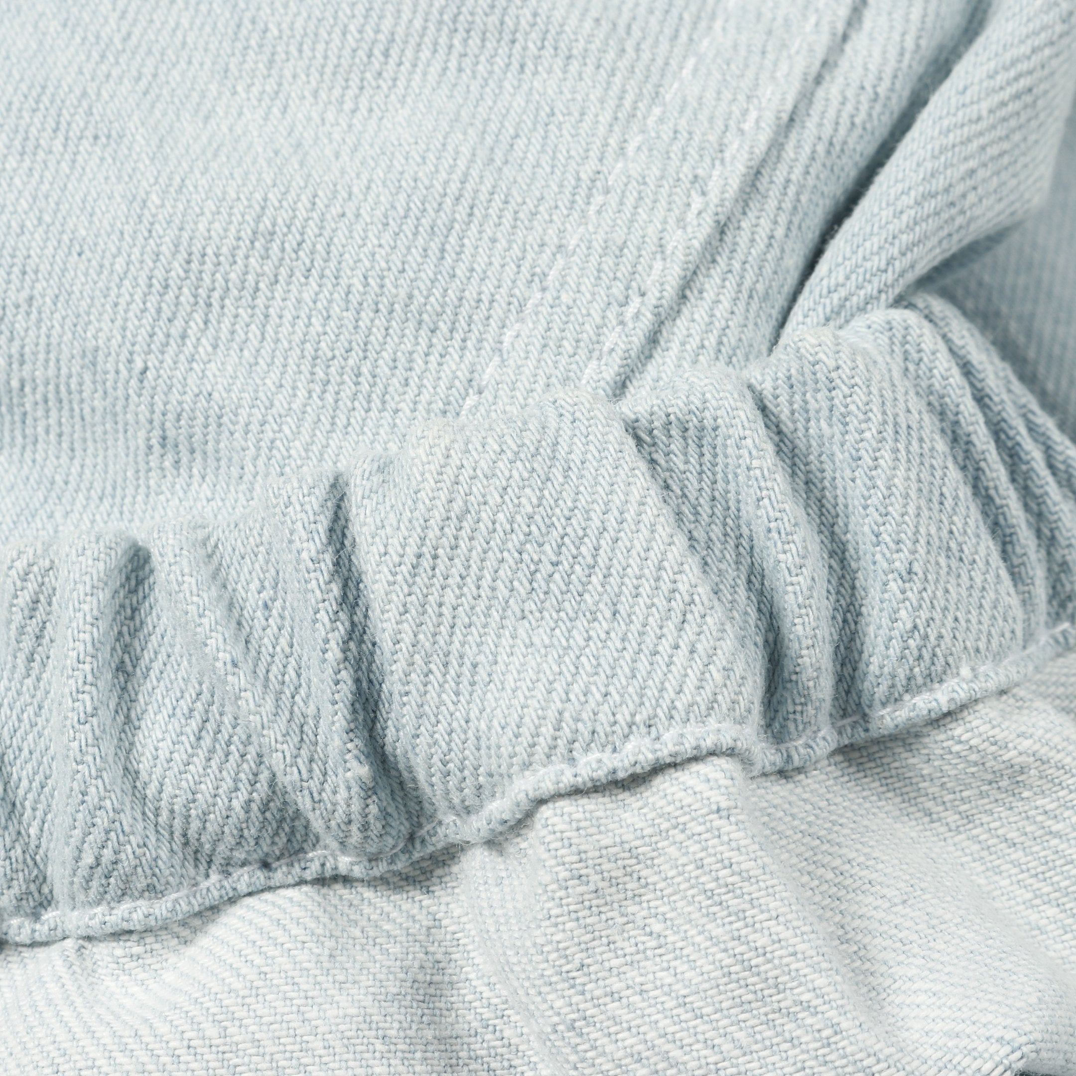 SEVERAU ジップアップ デニムジャケット コットン ライトブルー