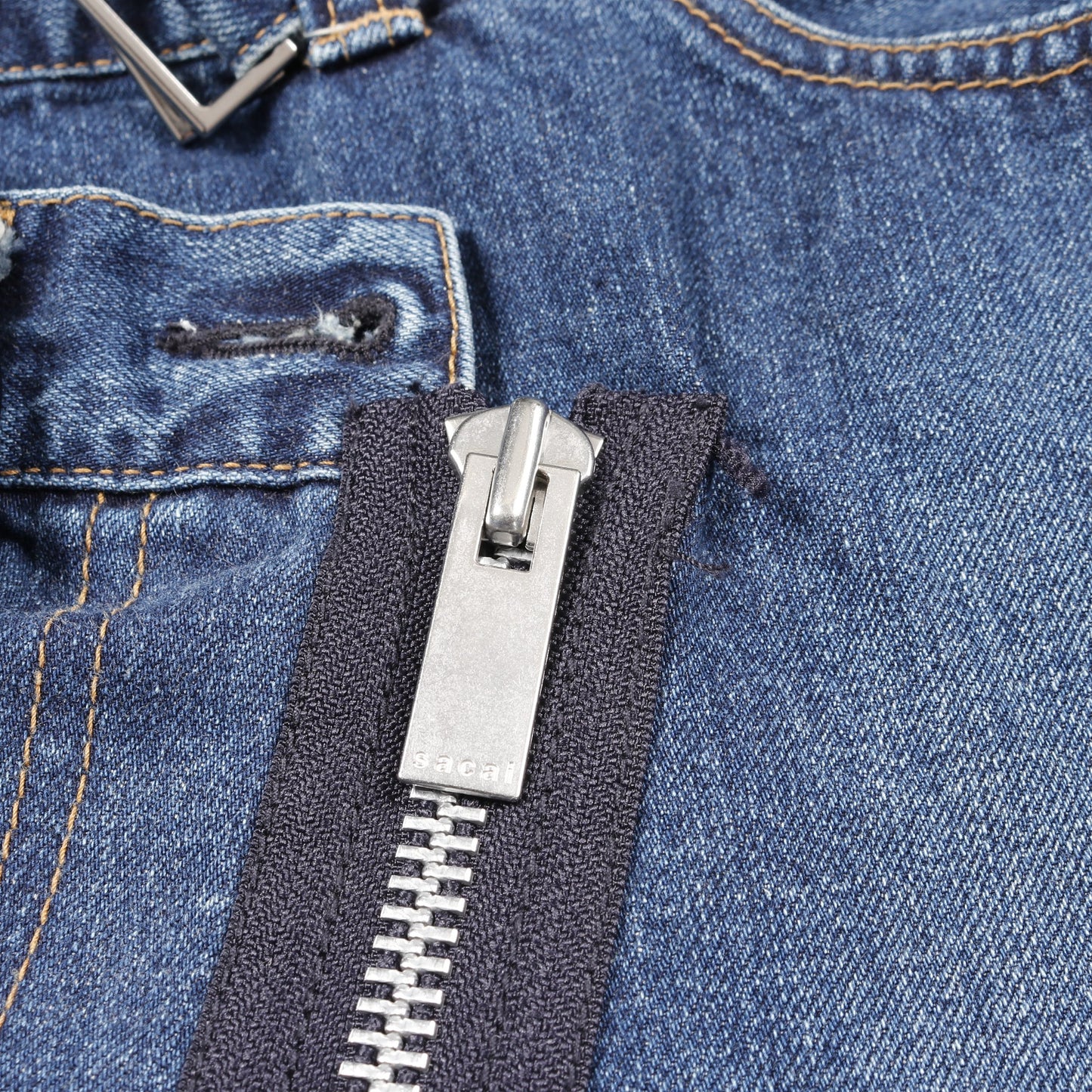アシメントリー デニムスカート コットン ブルー サカイ ボトムス sacai