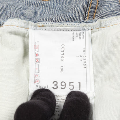 アシメントリー デニムスカート コットン ブルー サカイ ボトムス sacai