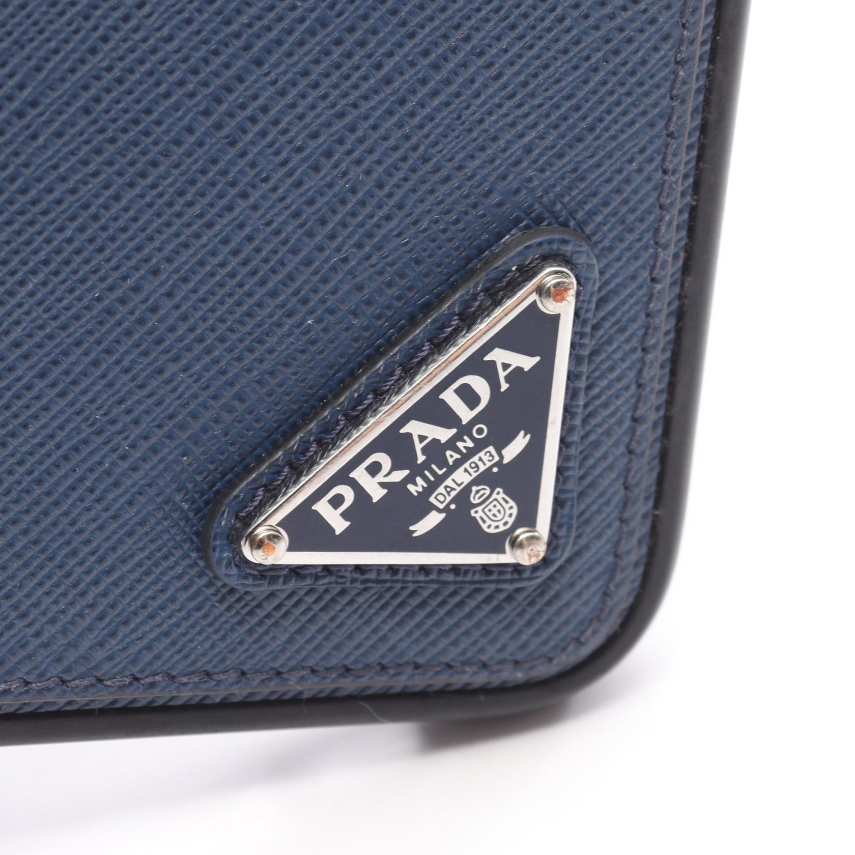 PRADA ネイビー iPhone14pro ケース サフィアーノ 箱付き☆ PRADA ネイビー iPhone14pro ケース サフィアーノ 箱つき 専用