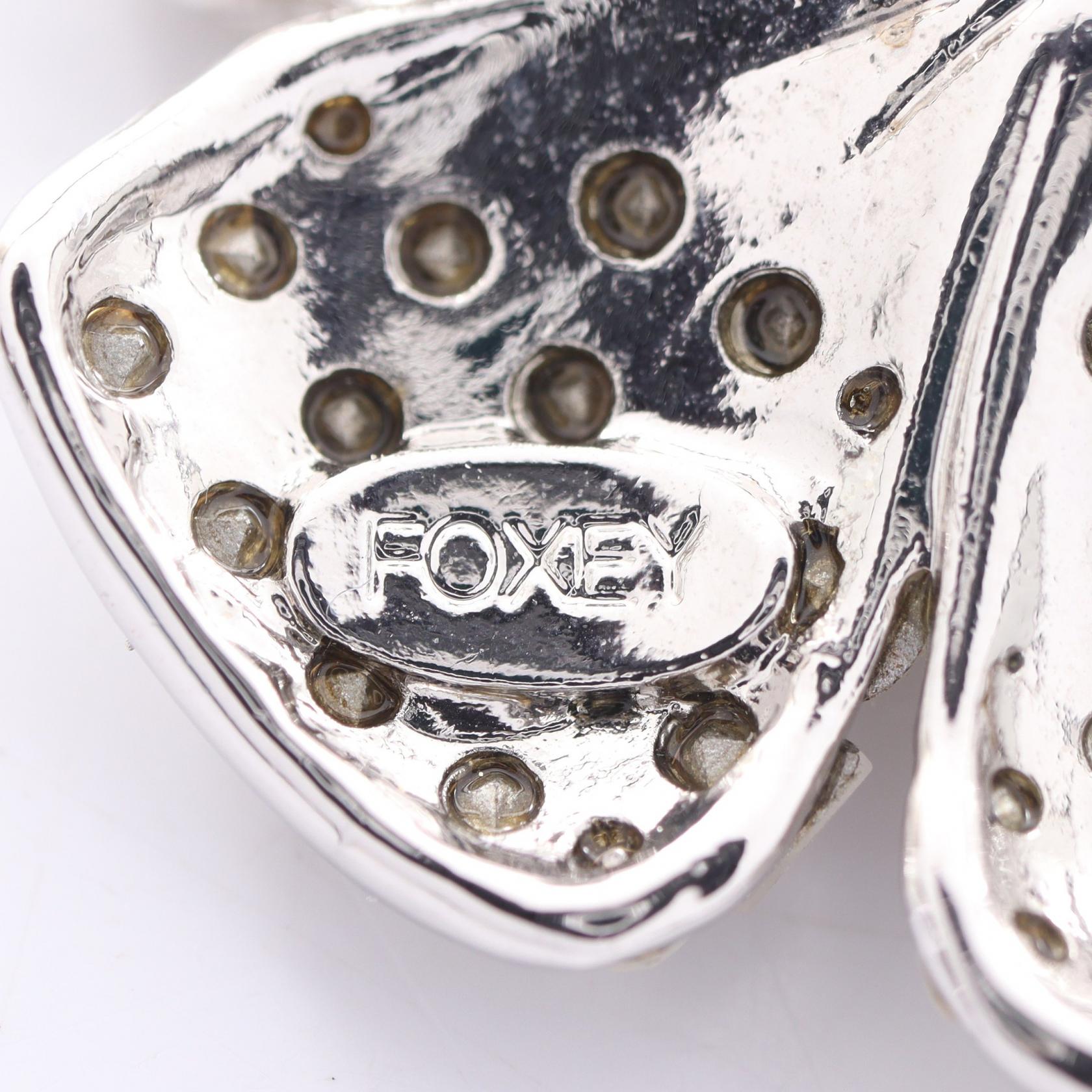 FLEUR ブローチ フラワー シルバーメッキ ラインストーン シルバー