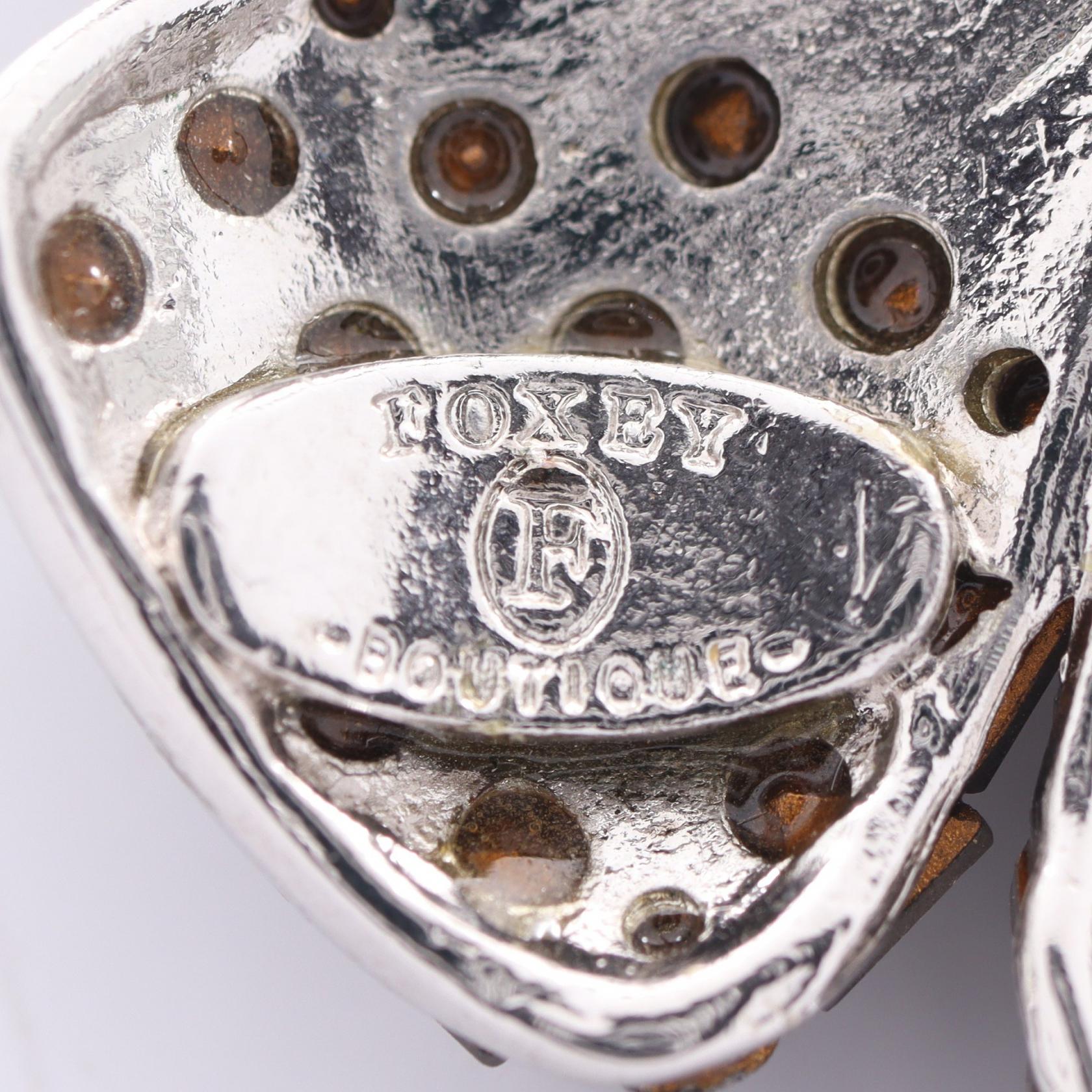 FLEUR ブローチ フラワー シルバーメッキ ラインストーン シルバー