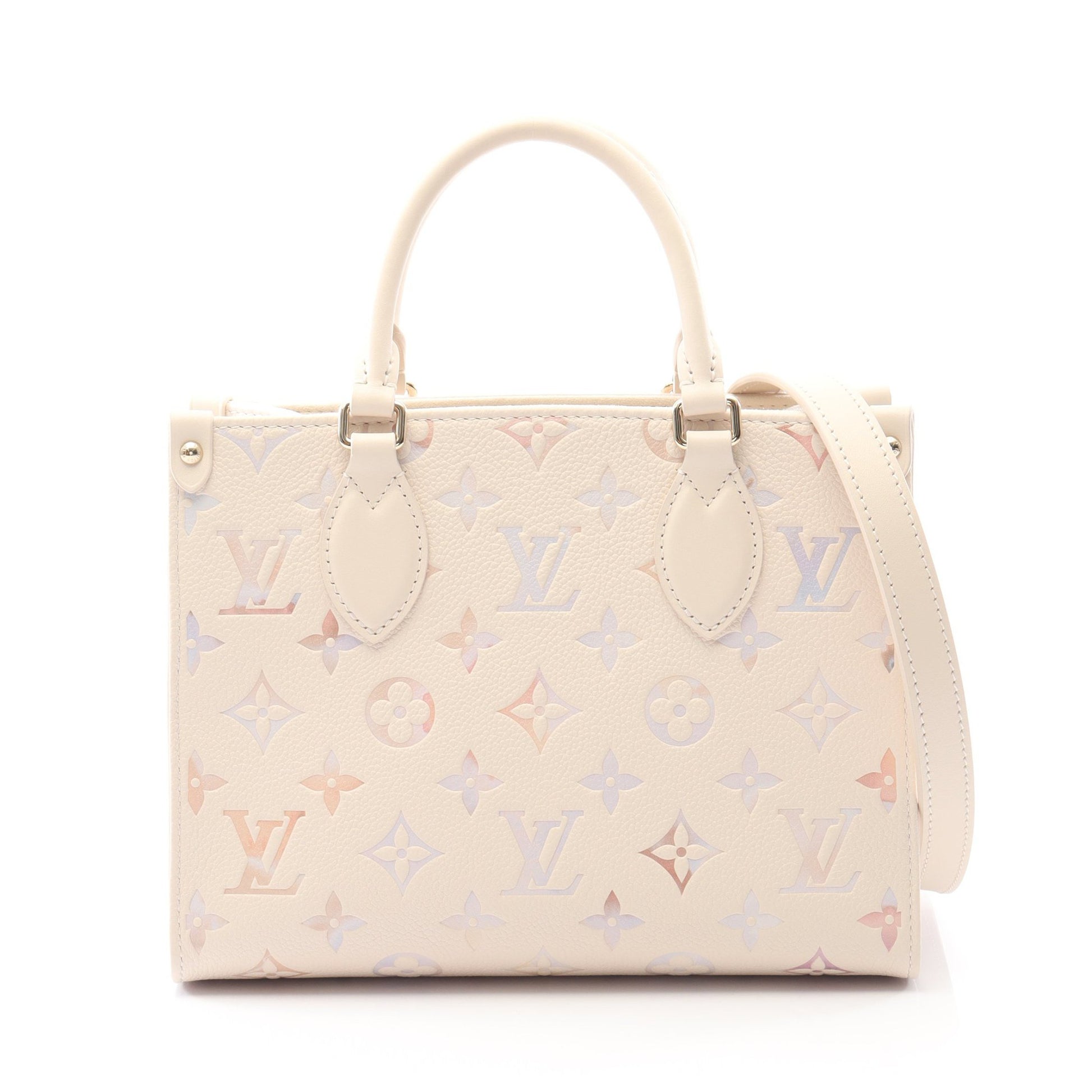 オンザゴーPM モノグラムアンプラント ドリームクリーム ハンドバッグ レザー アイボリー 2WAY ルイヴィトン バッグ LOUIS VUITTON