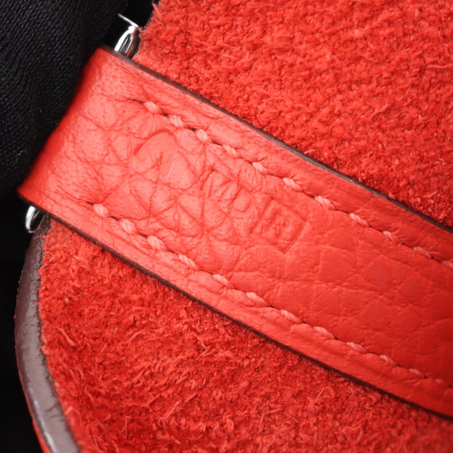 ピコタンロックPM ルージュピヴォワンヌ ハンドバッグ トリヨンクレマンス レッド シルバー金具 □R刻印 エルメス バッグ HERMES