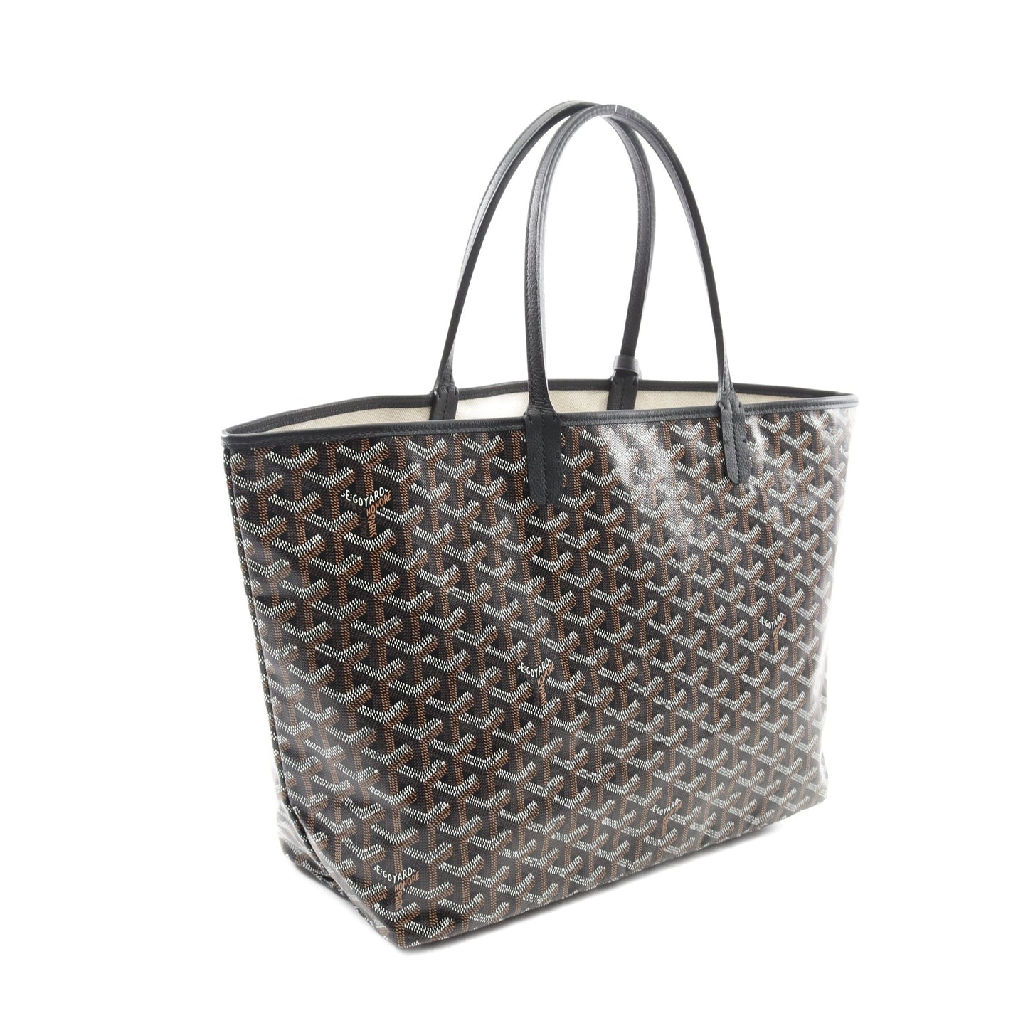 サンルイPM ハンドバッグ トートバッグ コーティングキャンバス レザー ブラック マルチカラー ゴヤール バッグ GOYARD