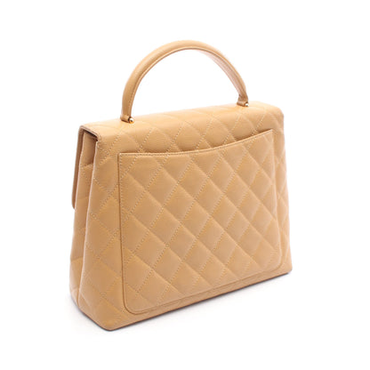 マトラッセ ハンドバッグ キャビアスキン ライトブラウン ゴールド金具 シャネル バッグ CHANEL