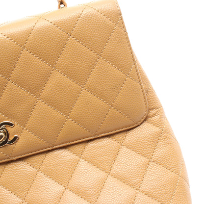 マトラッセ ハンドバッグ キャビアスキン ライトブラウン ゴールド金具 シャネル バッグ CHANEL