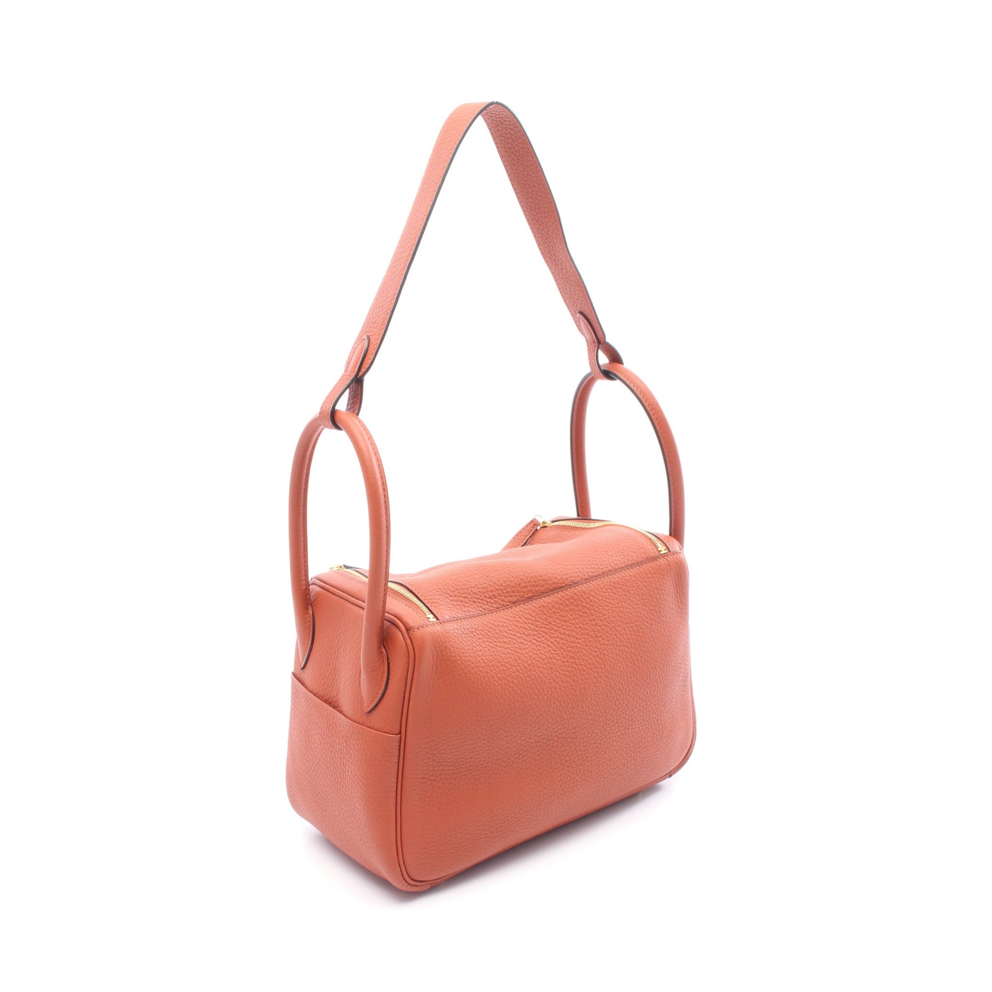 リンディ26 キュイーブル ショルダーバッグ トリヨンクレマンス オレンジブラウン ゴールド金具 X刻印 エルメス バッグ HERMES