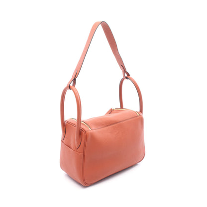 リンディ26 キュイーブル ショルダーバッグ トリヨンクレマンス オレンジブラウン ゴールド金具 X刻印 エルメス バッグ HERMES