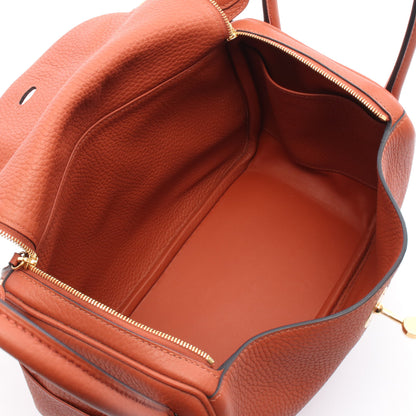 リンディ26 キュイーブル ショルダーバッグ トリヨンクレマンス オレンジブラウン ゴールド金具 X刻印 エルメス バッグ HERMES